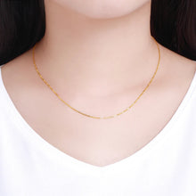 18K Solid Gold Chain Necklace For Women,18 Inch Au750 Yellow Gold Necklace Wife Mother Girls Birthday Gift
