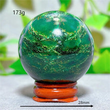 Emerald  Sphere Golden stripe Crystal Natural Quartz Stone Home Decoration Minerals Reiki Gifts Craft Energy Healing Spiritual