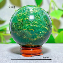 Emerald  Sphere Golden stripe Crystal Natural Quartz Stone Home Decoration Minerals Reiki Gifts Craft Energy Healing Spiritual