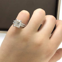 Real 18K Gold AU750 4 Carat D VVS Moissanite Vintage Ring with Certificate Ladies Jewelry Wedding Anniversary Gift