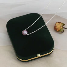 New Fashion Genuine Natural Purple Pearl Pendant Necklace 925 Sterling Silver for Women Jewelry Girl Gift