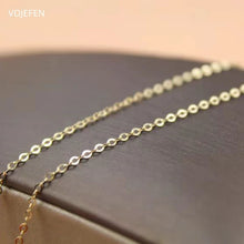 AU585 Gold Necklace 14k Real Gold O Chains Choker Necklaces Vintage Trend 2025 Luxury Brands Fine Jewellery Certificate
