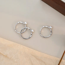 925 Sterling Silver Natural Freshwater Pearl Ring  Adjustable Fashion for Women Jewelry Gifts