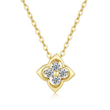 Luxury 100% Real 18k Gold Women's Transporter Lucky Grass Pendant Moissanite Diamond Necklace