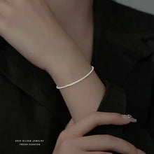 S925 Sterling Silver Necklace 2mm Sparkling Collarbone, Sweater Chain, High Charm Jewelry Gift Women