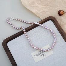 Natural Baroque Freshwater Pearl Necklace 925 Sterling Silver for Women  Wedding Party Jewelry