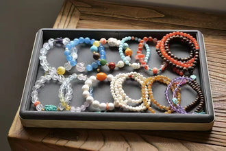 Byzantium Custom White/Pink Crystal Amythest Rose Quartz Aquamarine Turquoise Beaded Bracelet Choker Natural Crystal Gems String