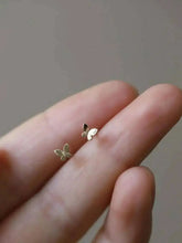 14K Gold Butterfly Earring for Women, Minimal Simple Style, Hypoallergenic, Trendy Jewelry, Gift, kj49