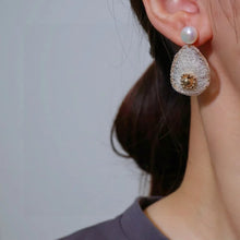 Original 14k Filled Gold Stud Natural Pearl Earrings Personality Metal Dangle Earrings Handmade Jewelry Gifts