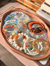 Byzantium Custom White/Pink Crystal Amythest Rose Quartz Aquamarine Turquoise Beaded Bracelet Choker Natural Crystal Gems String