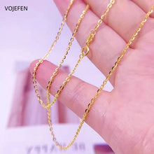 AU585 Gold Necklace 14k Real Gold O Chains Choker Necklaces Vintage Trend 2025 Luxury Brands Fine Jewellery Certificate