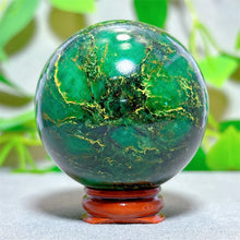 Emerald  Sphere Golden stripe Crystal Natural Quartz Stone Home Decoration Minerals Reiki Gifts Craft Energy Healing Spiritual