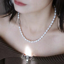 Natural Gray Baroque Freshwater Pearl Necklace 925 Sterling Silver Wedding Jewelry for Women Gifts