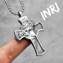Stainless Steel Jesus Cross Religon Amulet  Men Women Necklaces Pendants Chain Punk Trendy Jewelry Creativity Gift Wholesale
