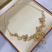 14K Gold Filled Chain Women's Natural Freshwater Pearl Collar Collarbone Necklace Long Lasting Color Retention