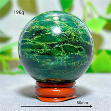 Emerald  Sphere Golden stripe Crystal Natural Quartz Stone Home Decoration Minerals Reiki Gifts Craft Energy Healing Spiritual