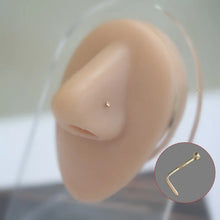 14K Gold L-Shaped Nose Ring | Hypoallergenic & Stylish Nose Jewelry | Comfort Fit for Everyday Wear kj462