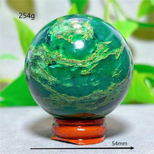 Emerald  Sphere Golden stripe Crystal Natural Quartz Stone Home Decoration Minerals Reiki Gifts Craft Energy Healing Spiritual
