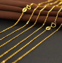 18k gold necklaces karat gold o shape chains necklace rolling chians au750 stamp