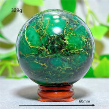 Emerald  Sphere Golden stripe Crystal Natural Quartz Stone Home Decoration Minerals Reiki Gifts Craft Energy Healing Spiritual