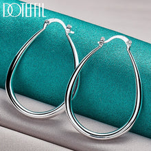 Smooth Circle 41mm Hoop Earrings 925 Sterling Silver Gift Fashion Charm High Quality Wedding Jewelry