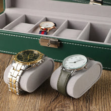 New Watch Box 6/10/12 Grids  PU Leather Watches Display Case Jewelry Holder Storage Organizer With Lock