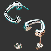 Love Heart Stud Earring 925 Sterling Silver Wedding Engagement Woman Fashion Party Charm Jewelry