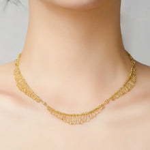 925 Sterling Silver Beaded Slim Dainty Lace Mesh Chain Necklace Women Shiny Trendy 46cm Choker Necklaces Italian Jewel
