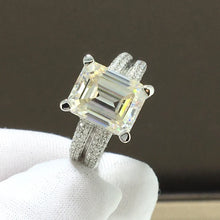 Real 18K Gold AU750 4 Carat D VVS Moissanite Vintage Ring with Certificate Ladies Jewelry Wedding Anniversary Gift