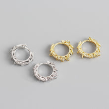 925 Sterling Silver Geometry Mini Circles CZ Hoop Earrings