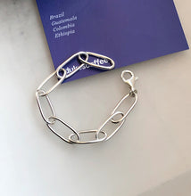 925 Sterling Silver Vintage Hollow Chain Bracelet