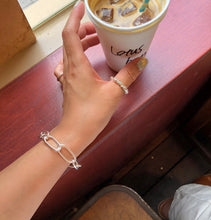 925 Sterling Silver Vintage Hollow Chain Bracelet