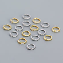 925 Sterling Silver Geometry CZ Square Oval Huggie Hoop Earrings