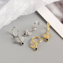 925 Sterling Silver Drop Dangling Hot Sale CZ Flying Peace Dove Earrings