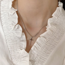 925 Sterling Silver Holy Cross Hollow Chain Necklace