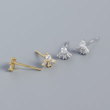 925 Sterling Silver Simple CZ Sunshine Stud Earrings