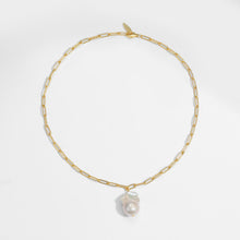 925 Sterling Silver Irregular Natural Pearl Necklace