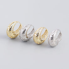 925 Sterling Silver Fashion Hollow Circle  Hoop Earrings