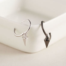 925 Sterling Silver Minimalism Conic Geometry Hoop Earrings