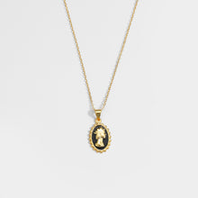 925 Sterling Silver Elegant Elizabeth Portrait Oval Necklace
