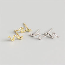 925 Sterling Silver Animal Snake Cute Stud Earrings