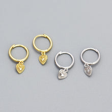 925 Sterling Silver Sweet Geometry Three Layers Hearts Hoop Earrings