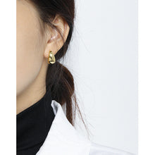 Sterling Silver 925 Minimalist and versatile geometric oval smooth texture  pure silver earring for female