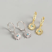 925 Sterling Silver Holiday Eyes Hoop Earrings