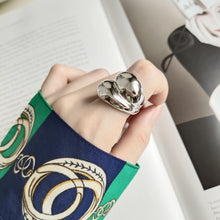 925 Sterling Silver Fashion Ins Round Arc Adjustable Ring