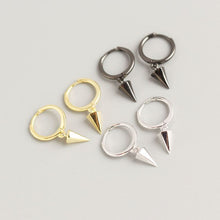 925 Sterling Silver Minimalism Conic Geometry Hoop Earrings