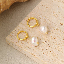 925 Sterling Silver Casual Baroque Irregular Natural Pearl Dangling Earrings
