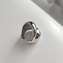 925 Sterling Silver Fashion Ins Round Arc Adjustable Ring