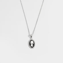 925 Sterling Silver Elegant Elizabeth Portrait Oval Necklace