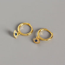 925 Sterling Silver Gift CZ Eye Hoop Earrings